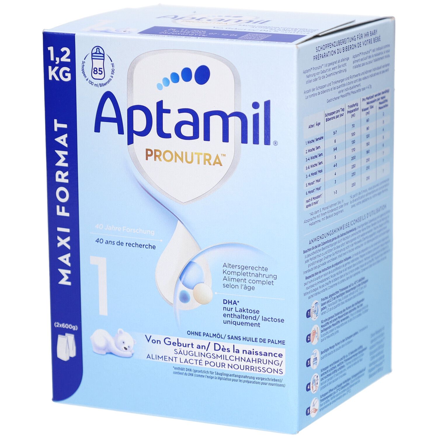 Aptamil Pronutra 1 Maxi Formaat Zuigelingenvoeding, 1,2 kg.