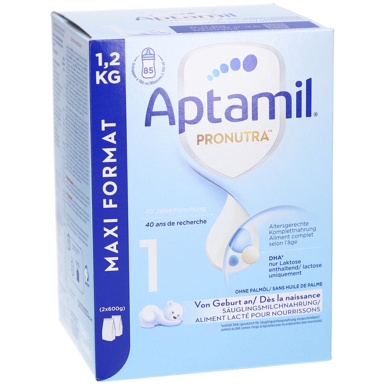 Aptamil Pronutra 1 Zuigelingenvoeding, 1,2 kg Maxi Formaat.