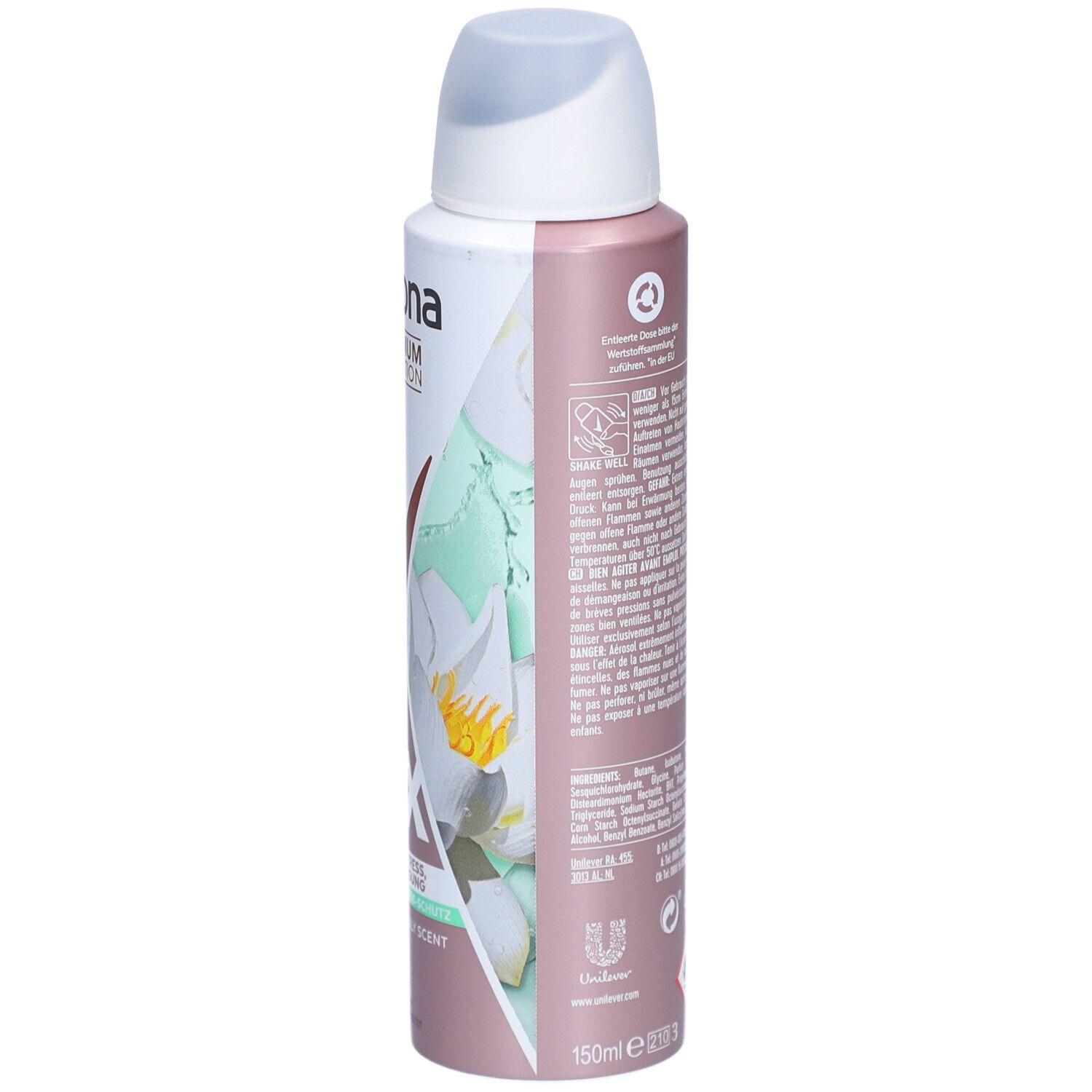 Rexona® Women Anti-Transpirant Max Deodorant en spay Maximale Bescherming 96 H Limoen & Waterlelie