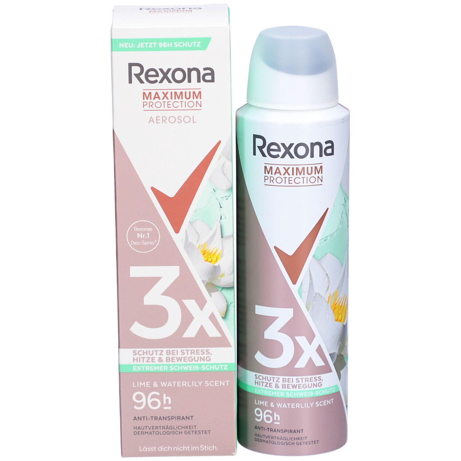 Rexona® Women Anti-Transpirant Max Deodorant en spay Maximale Bescherming 96 H Limoen & Waterlelie