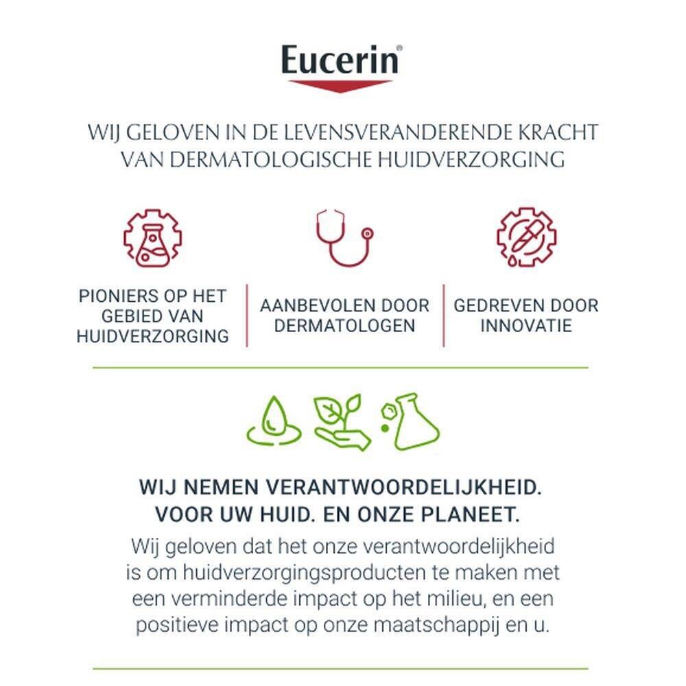 Eucerin: Pioniers in huidverzorging, aanbevolen door dermatologen, gedreven door innovatie.