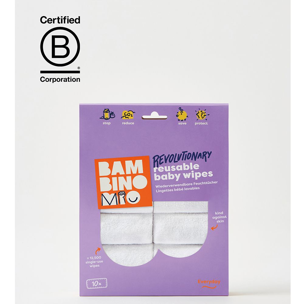 Bambino Mio Lingettes Humides Réutilisables