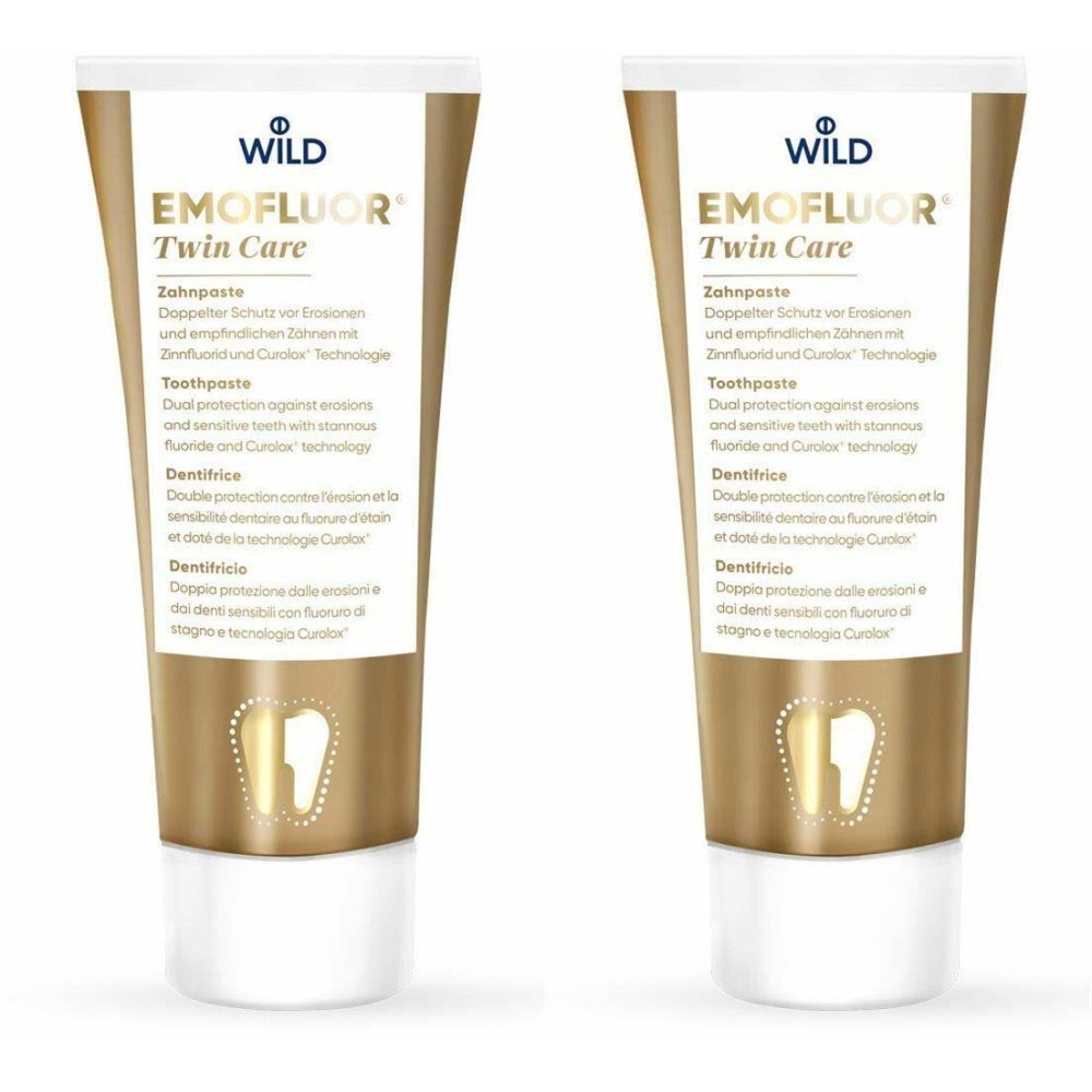 EMOFLUOR Twin Care Zahnpaste Tb 75 ml x2