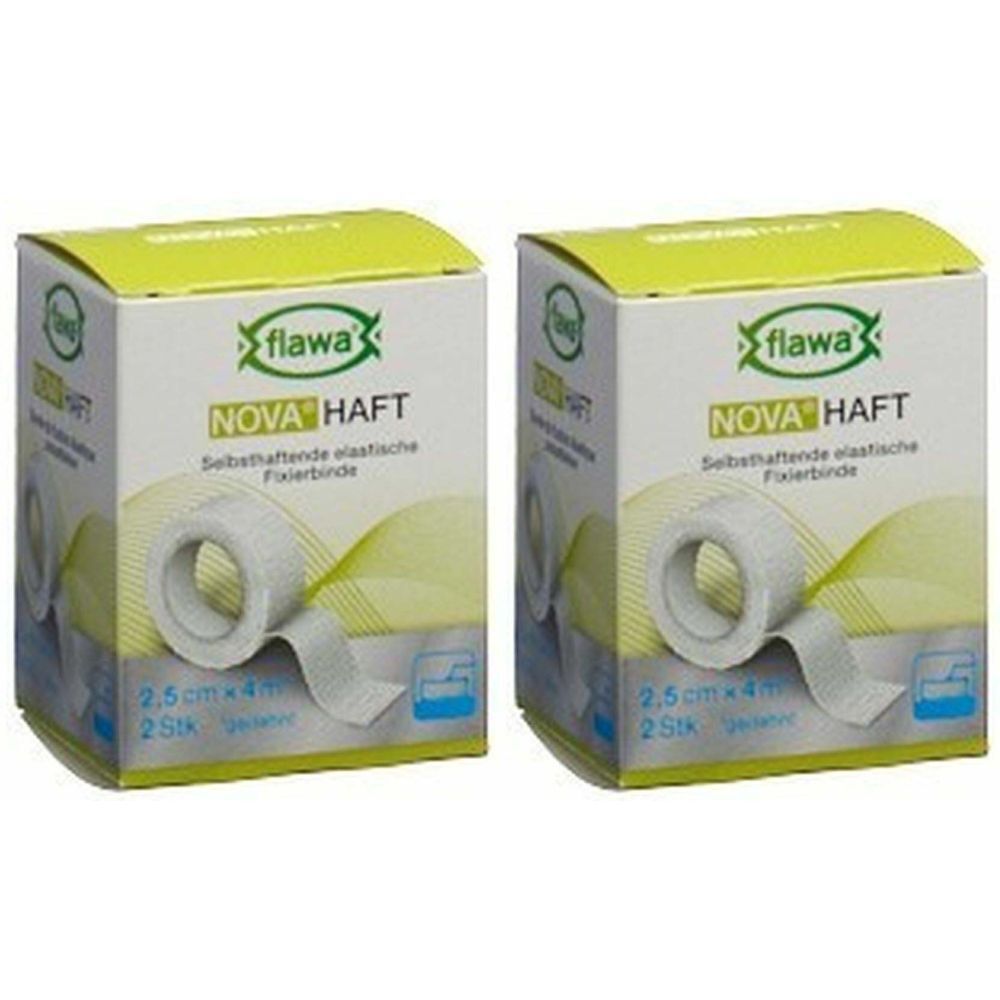 flawa® NOVA haft Bande de fixation élastique auto-adhésive 2,5 cm x 4 m