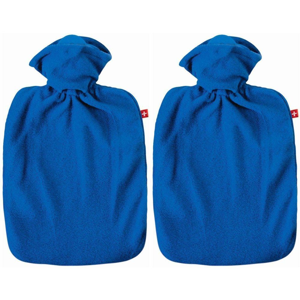 EMOSAN Classic Warmwaterkruik zachte stof blauw