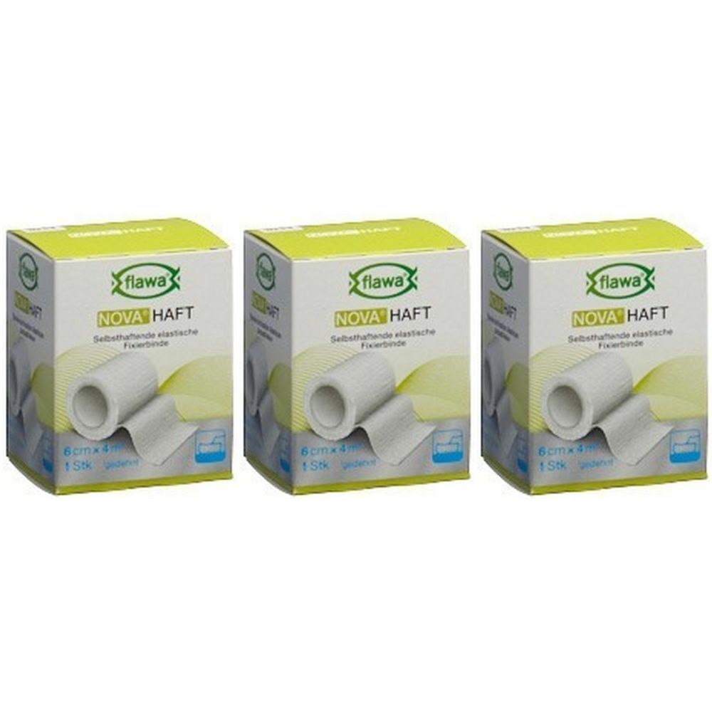flawa® NOVA haft Bande de fixation élastique auto-adhésive 6 cm x 4 m