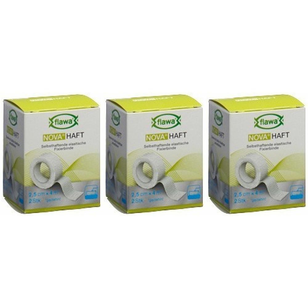 flawa® NOVA haft Bande de fixation élastique auto-adhésive 2,5 cm x 4 m