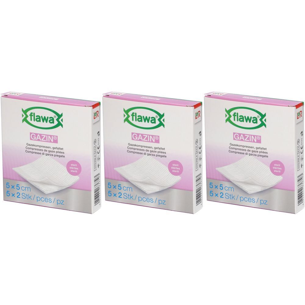 flawa® GAZIN® Gevouwen gaasjes 5 x 5 cm
