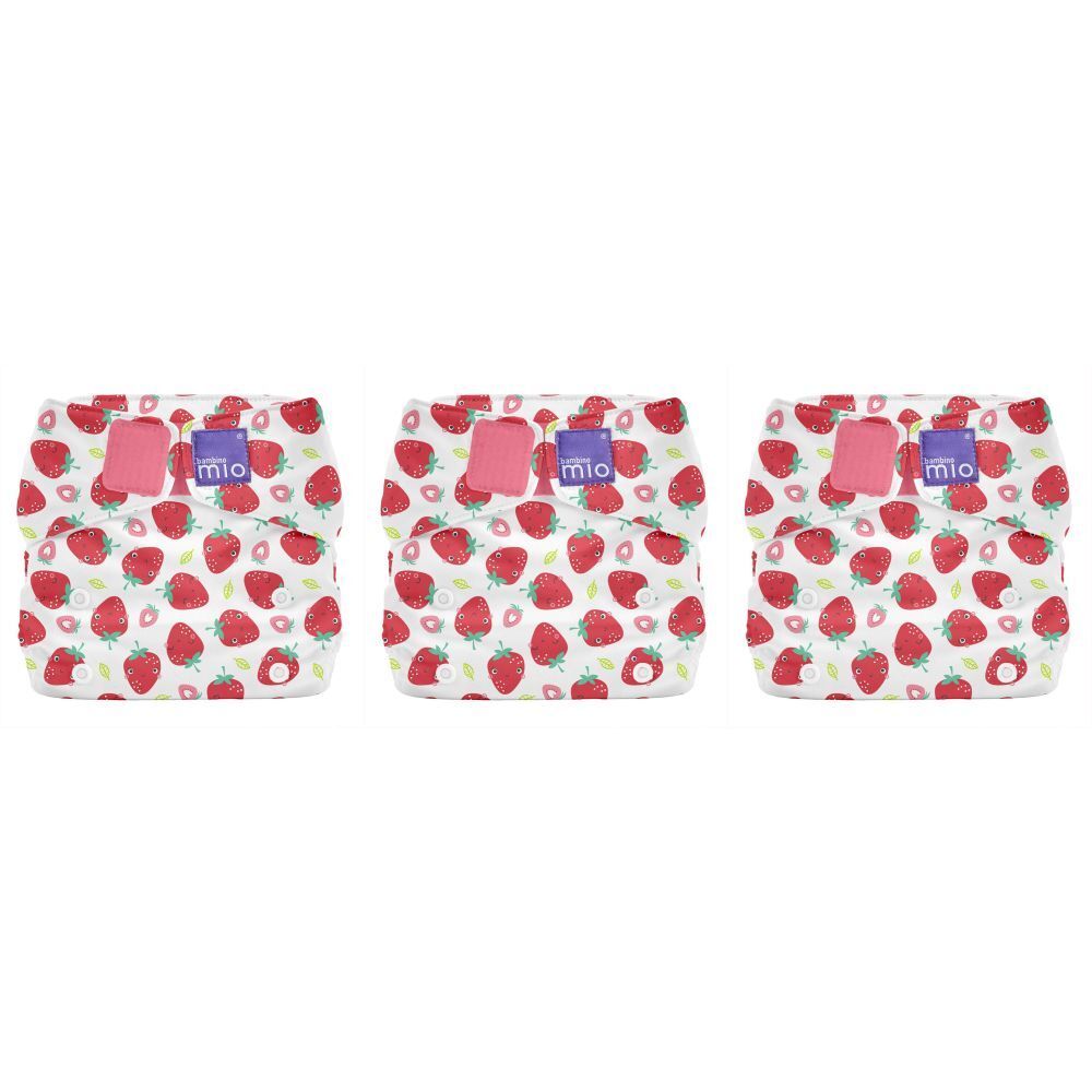 Bambino Mio Miosolo Classic All-in-One Couche-culotte en tissu Fraise rafraîchissante