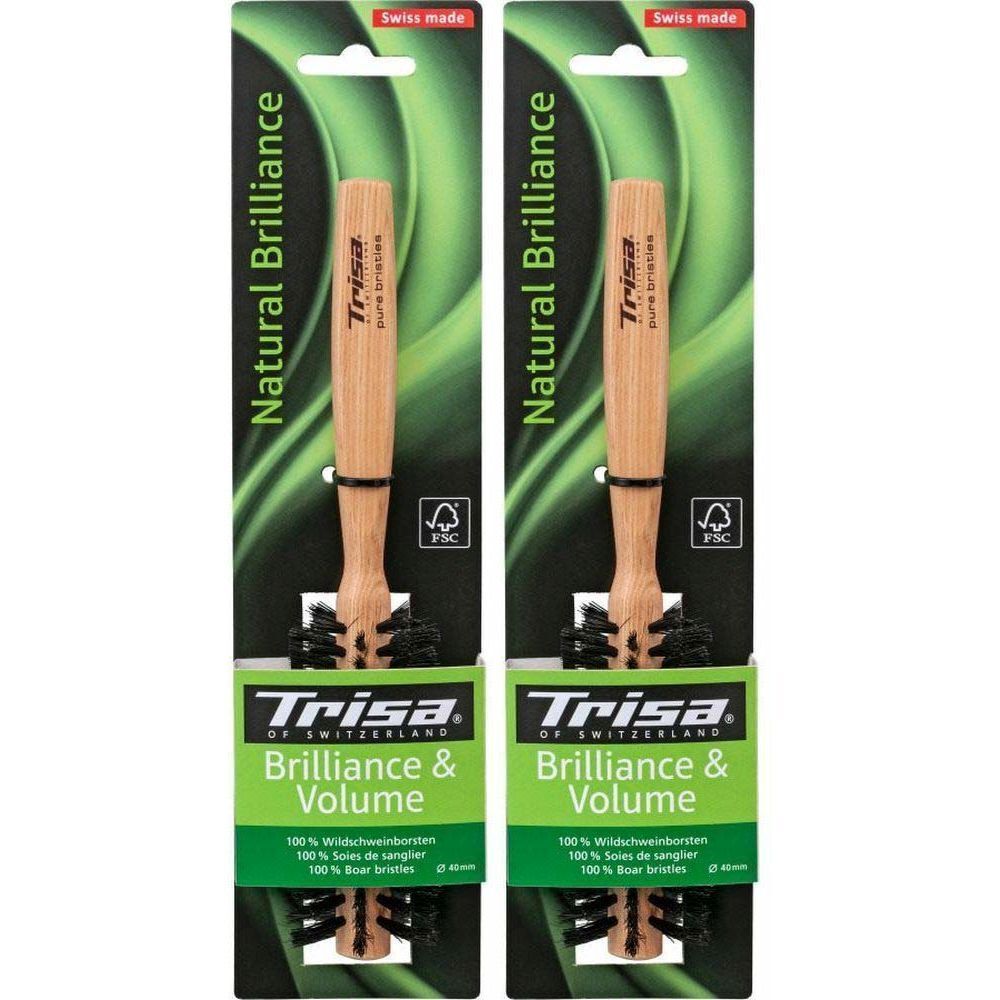 TRISA Natural Brillance Brosse à cheveux ronde