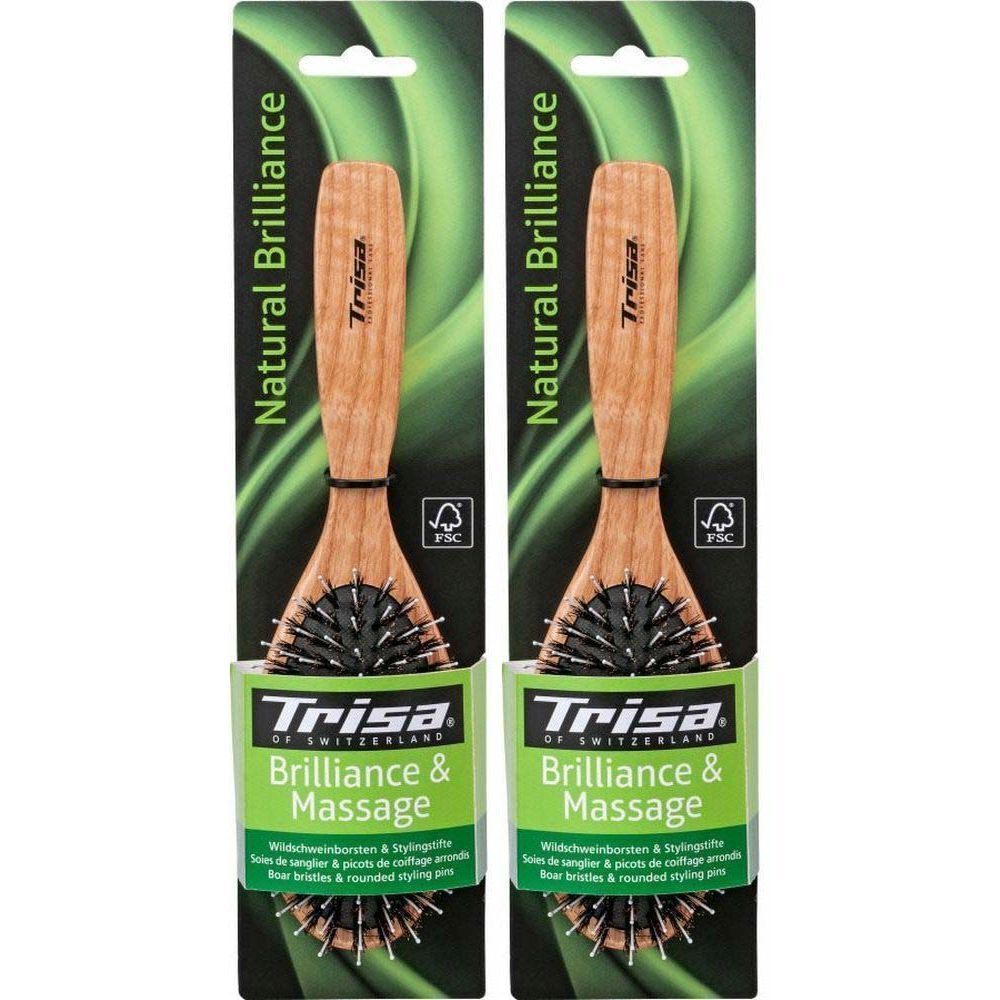 TRISA Natural Brillance Brosse pneumatique en poils de sangliers