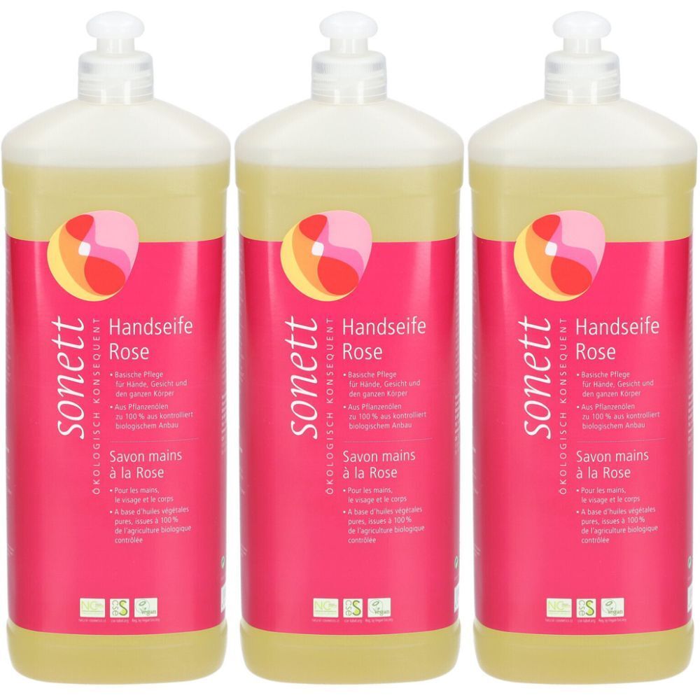 SONETT Savon liquide mains, visage & corps à la rose