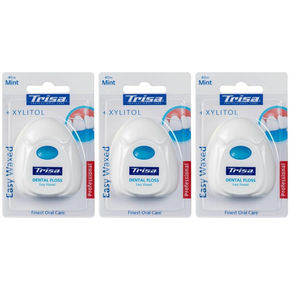 TRISA Flosdraad Easy Waxed Mint Xylitol 40 m