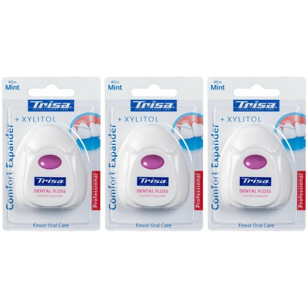 TRISA Zahnseide Comfort Expander 40m mint Xylitol x3