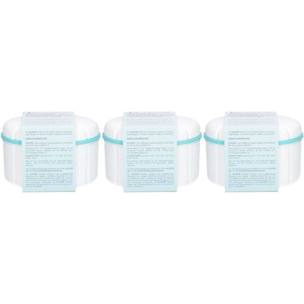 ECOSYM Aufbewahrungsbox für die Zahnprothese x3