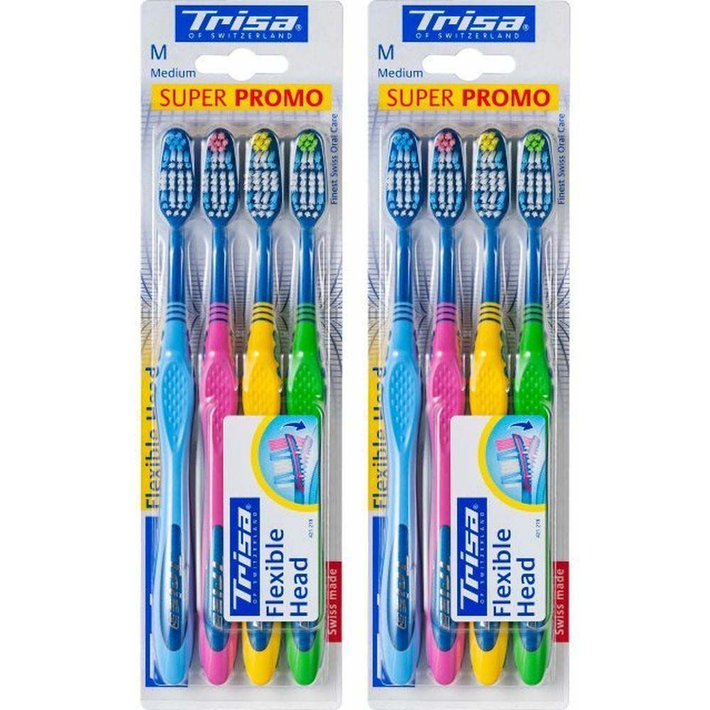TRISA Brosse à dents medium à tête flexible