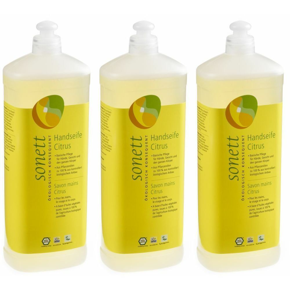 SONETT Citrus vloeibare hand-, gezichts- & lichaamszeep