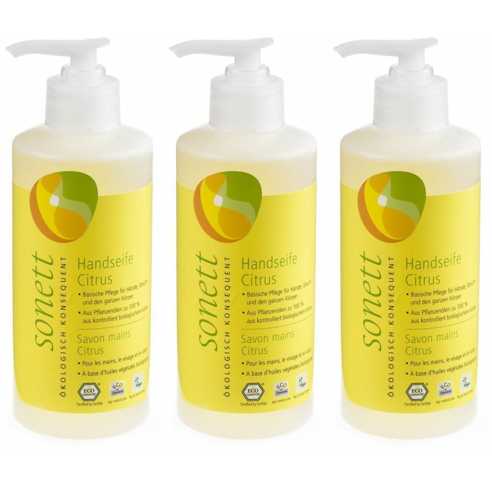 SONETT Citrus vloeibare hand-, gezichts- & lichaamszeep