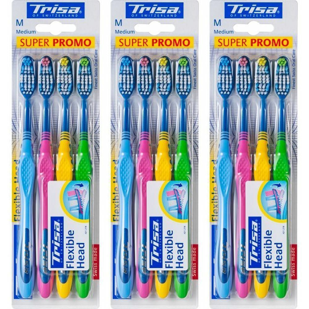 TRISA Medium tandenborstel met flexibele kop
