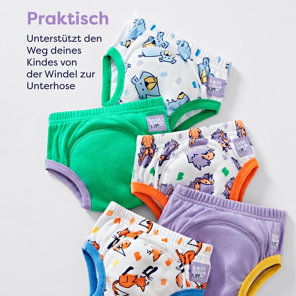 Bambino Mio Culotte d'apprentissage Lavable Révolutionnaire 3-4 ans Motif - confiance des animaux