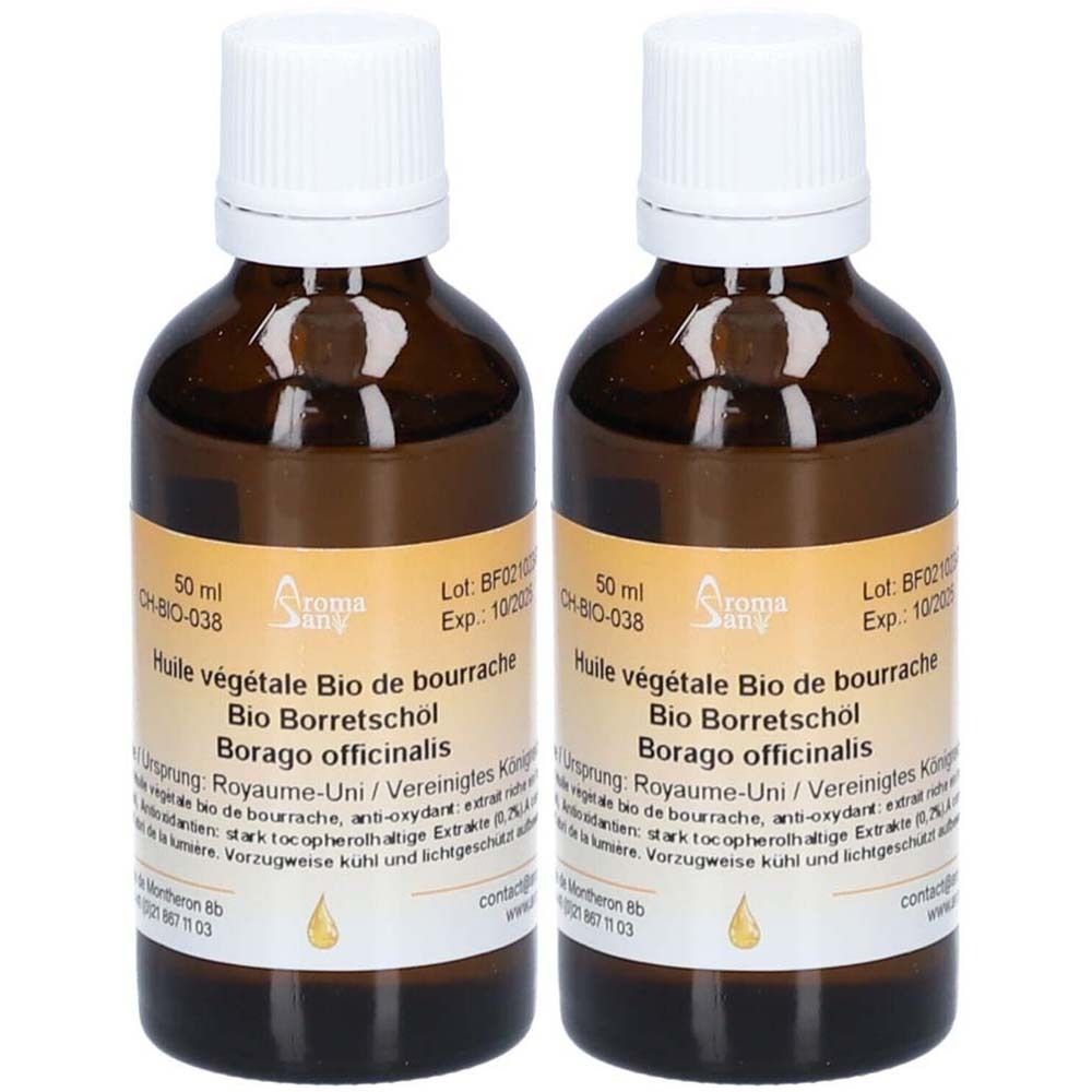 Huile végétale de bourrache bio Aromasan