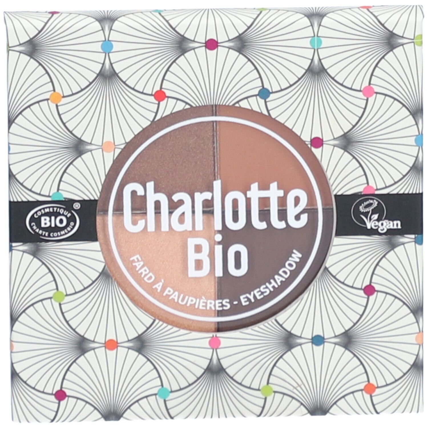 Charlotte Bio Palette met 4 organische oogschaduwpaletten - Nude Brown