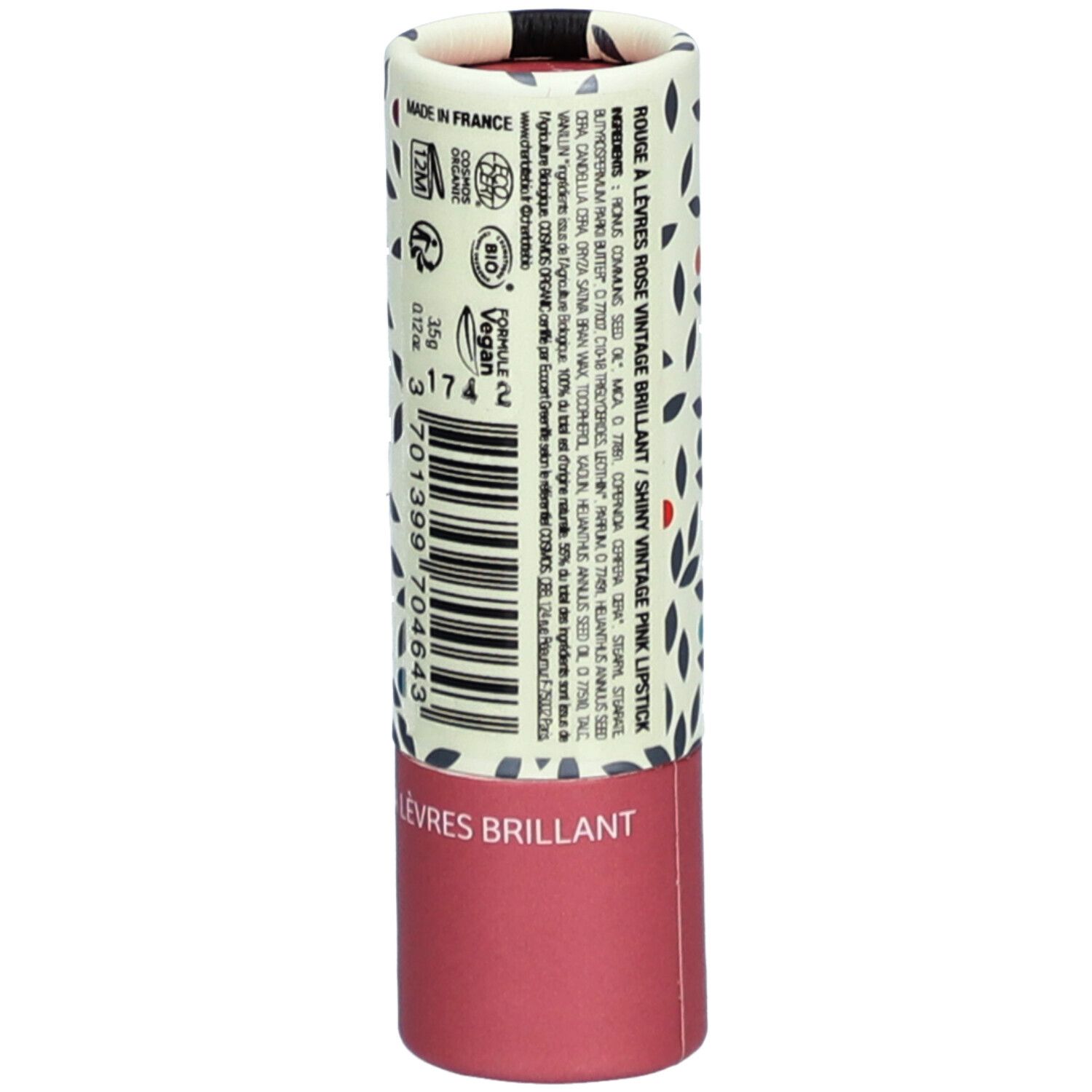 CHARLOTTE BIO Shiny Lipstick - Vintage Roze
