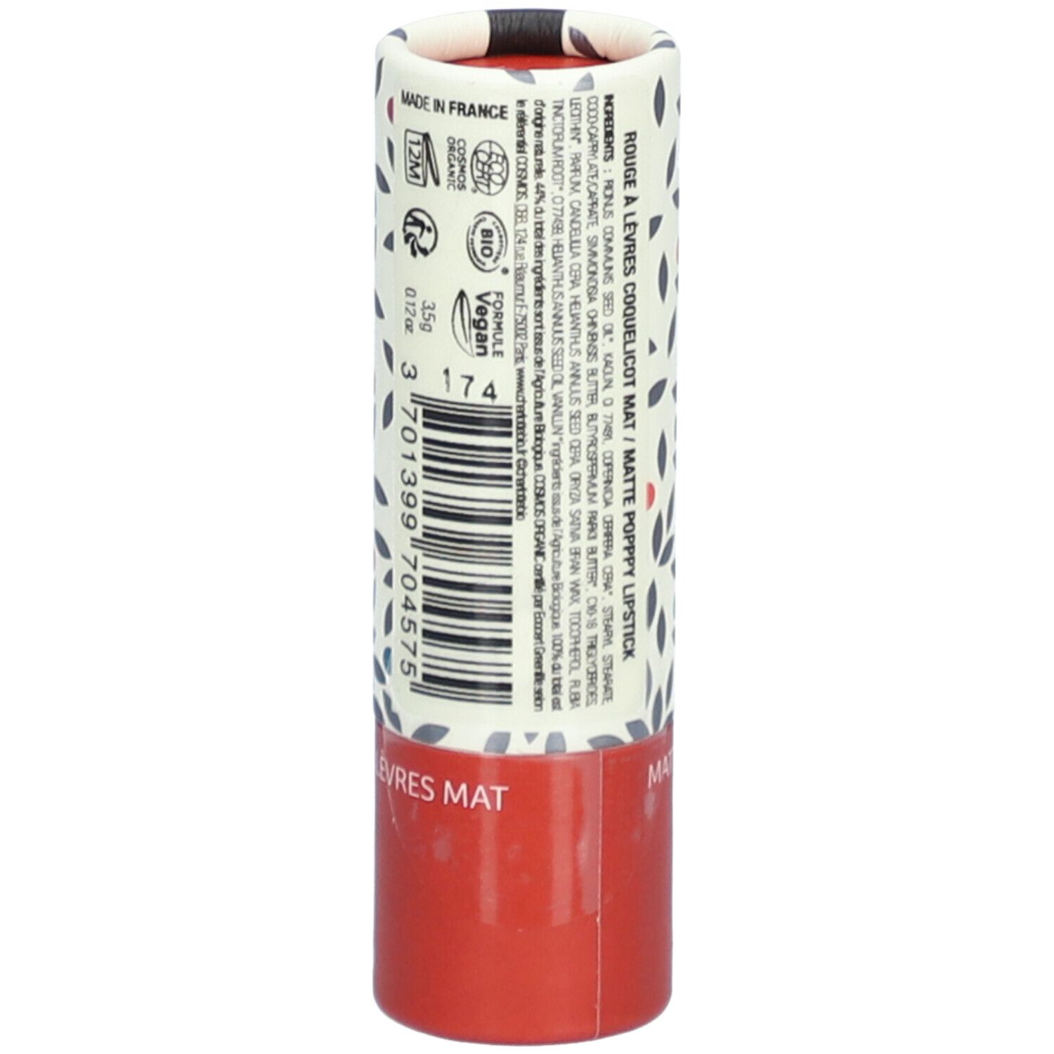 CHARLOTTE BIO Matte Lipstick - Klaproos