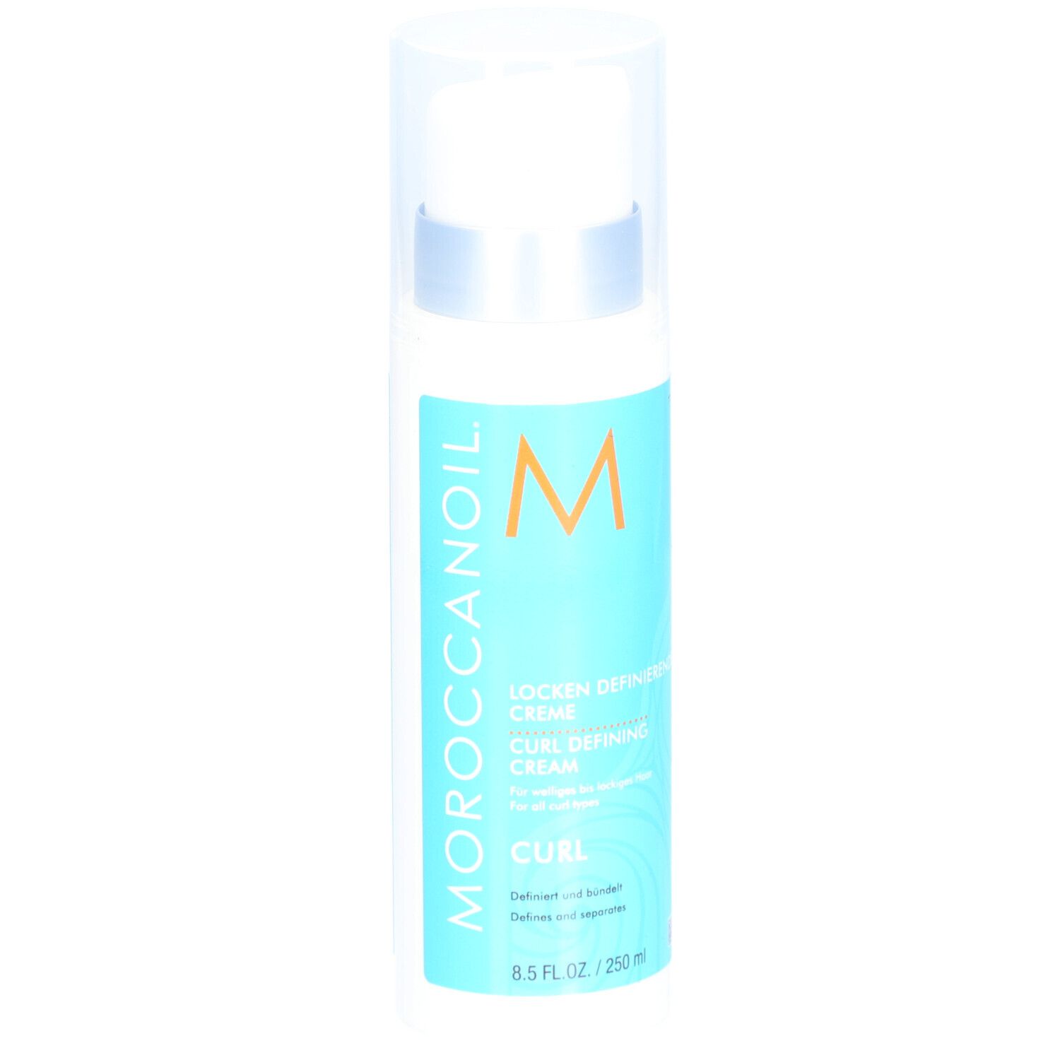 Moroccanoil Curl Defining Cream dans une bouteille blanche avec pompe. 250 ml.