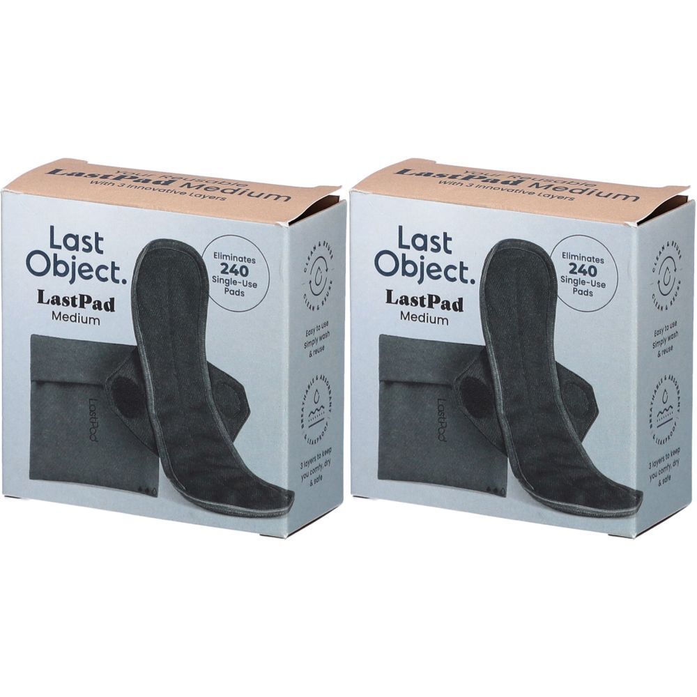 LastPad Serviette Hygiénique Lavable M Noire