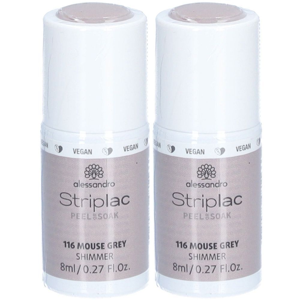 ALESSANDRO Striplac Végan - Peel of Soak Vernis à ongles N°116 Gris Souris