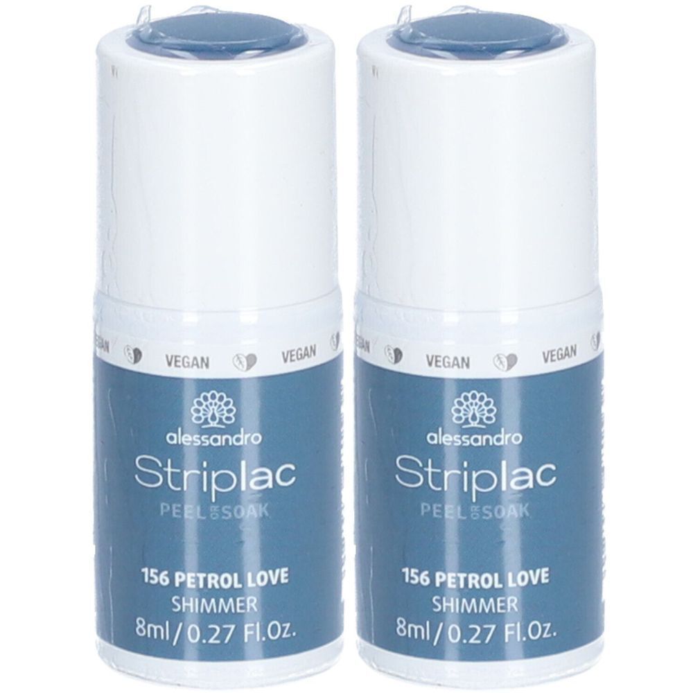 ALESSANDRO Striplac Végan - Vernis à ongles Peel or Soak N°156 Petrol Love