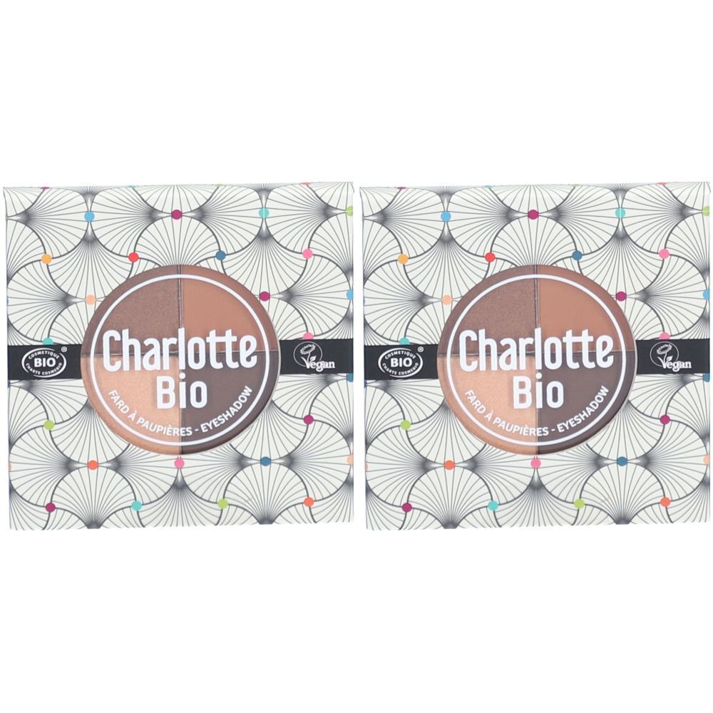 Charlotte Bio Palette met 4 biologische oogschaduwpaletten - Nude Brown