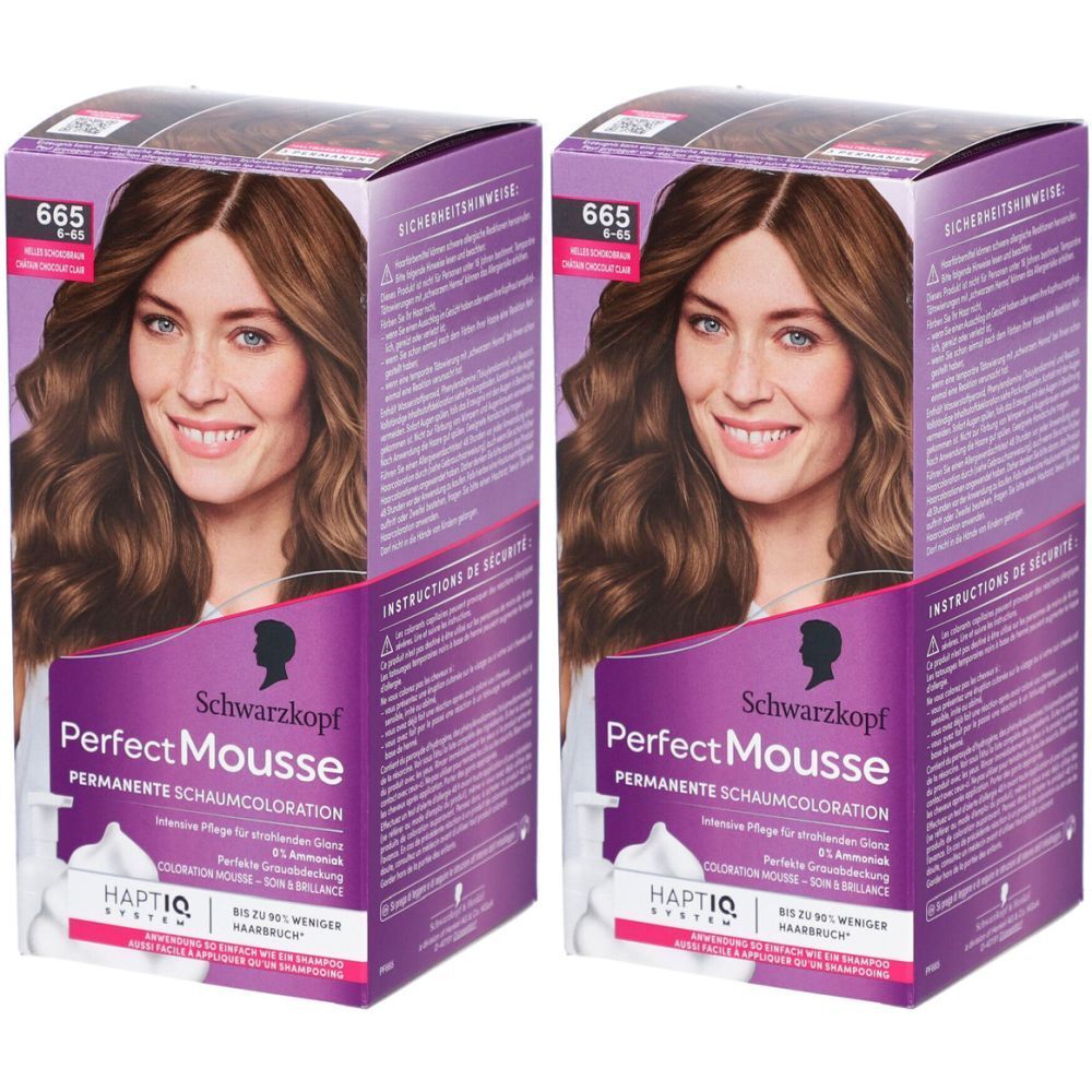 SCHWARZKOPF Perfect Mousse 665 Lichte chocolade kastanje