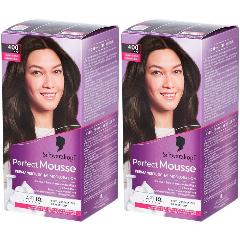 Schwarzkopf Perfect Mousse coloration mousse 400 brun foncé