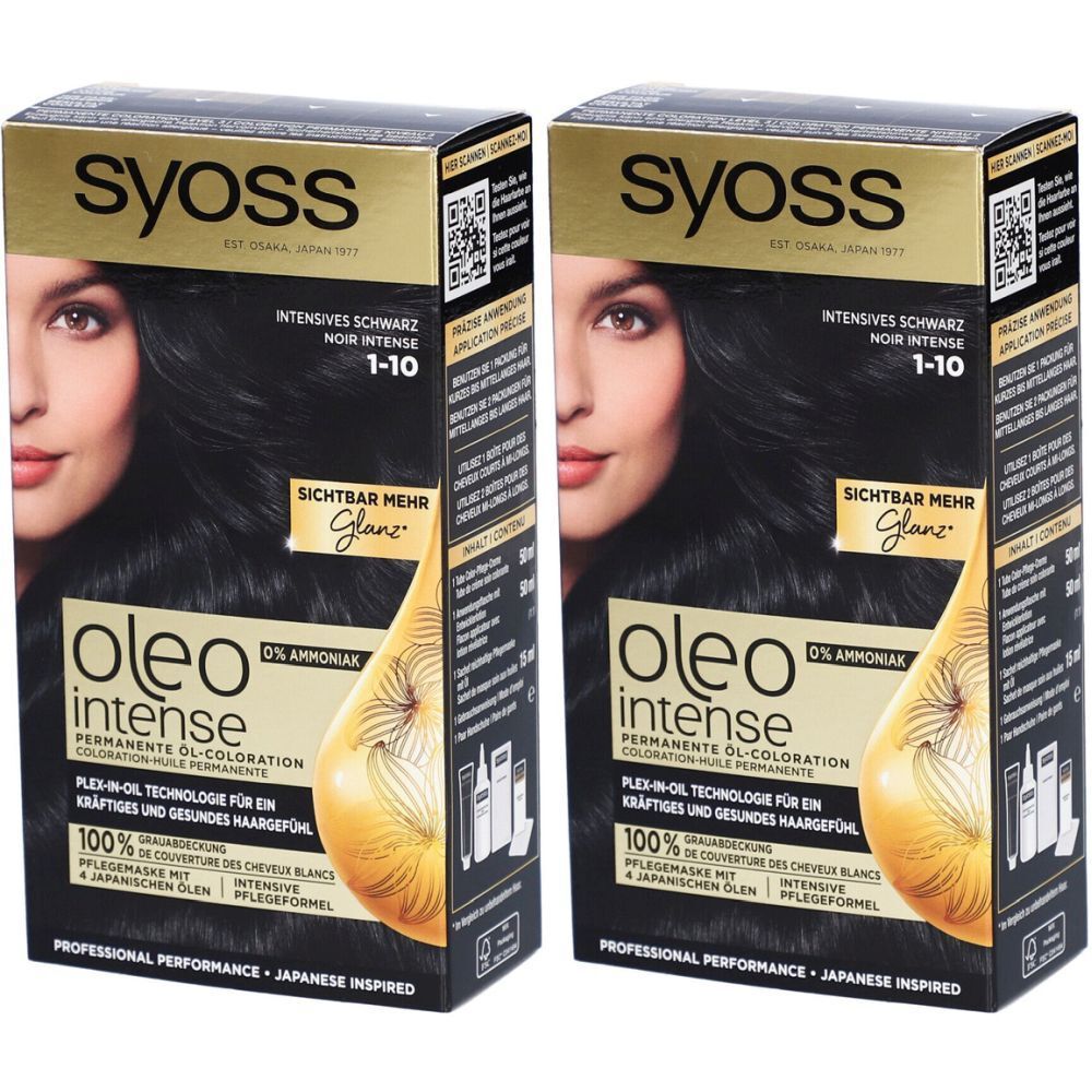 SYOSS Oleo Intense permanente kleuring 1-10 Intens Zwart