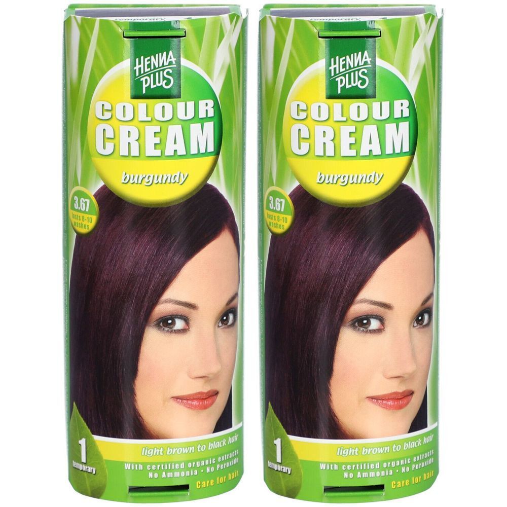 HENNA PLUS Kleurcrème 3,67 Bordeauxrood