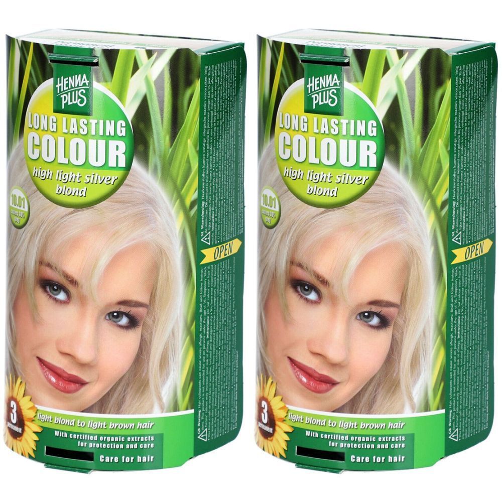 HENNA PLUS langhoudende Haarkleuring 10.01 Zilverblond