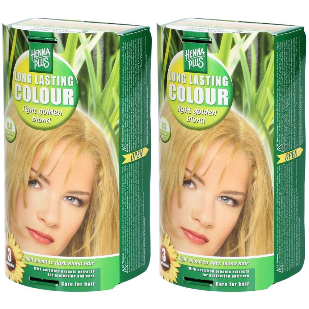 HENNA PLUS Langhoudende Haarkleuring 8.3 Goudblond