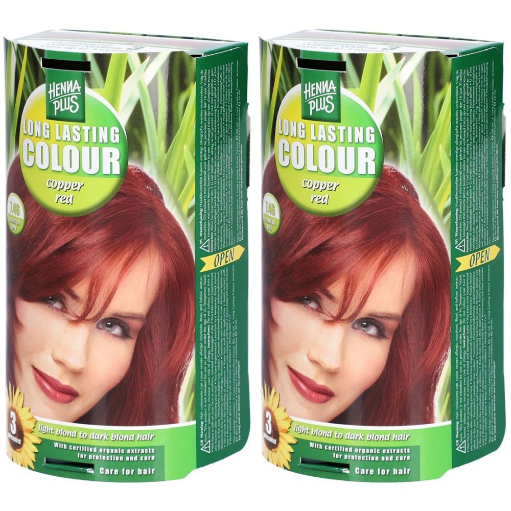 HENNA PLUS Langhoudende Haarkleuring 7.46 Kopper Rood