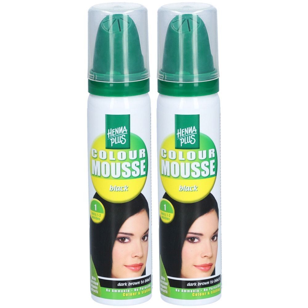 HENNA PLUS Colour Mousse Noir 1