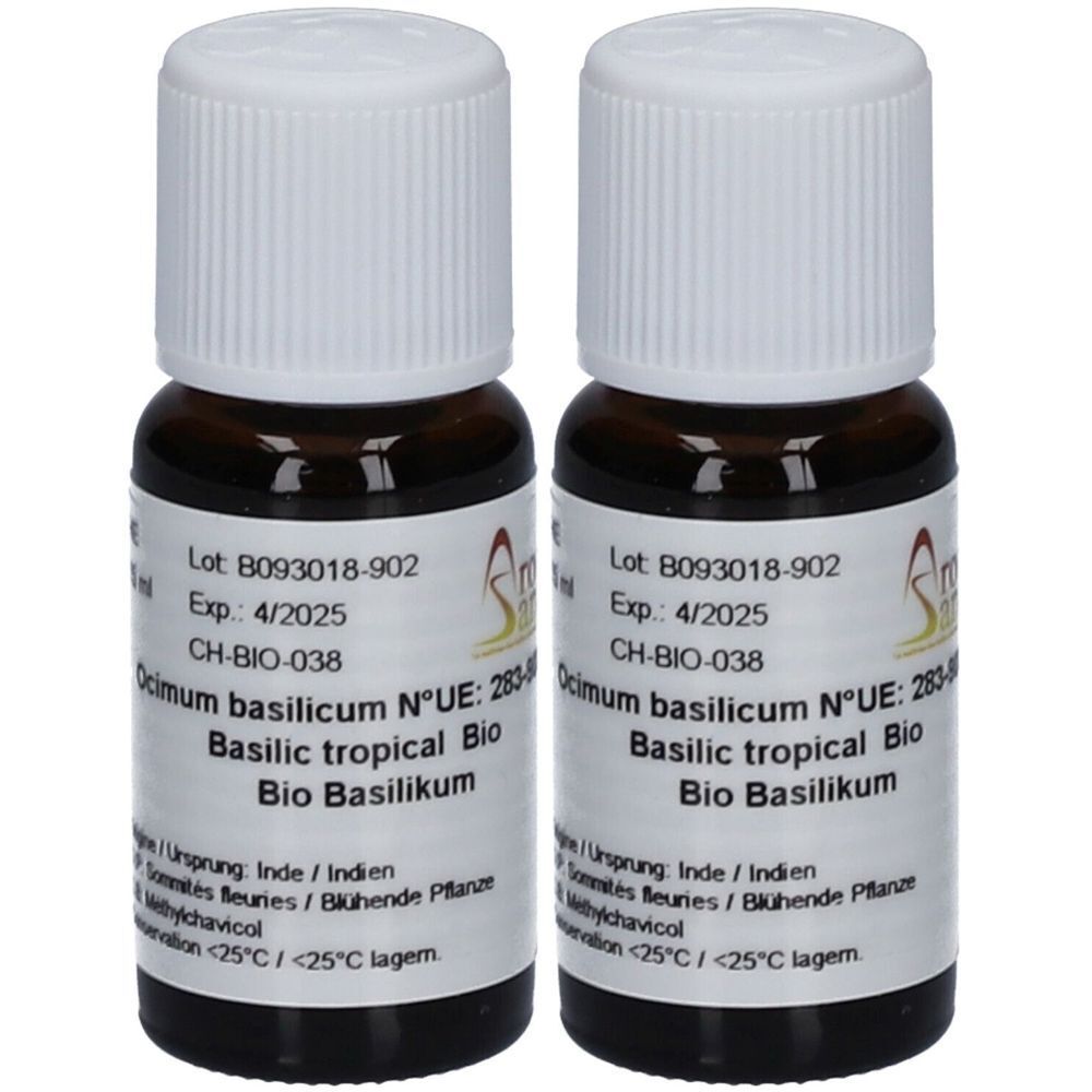 AROMASAN Huile essentielle de basilic biologique