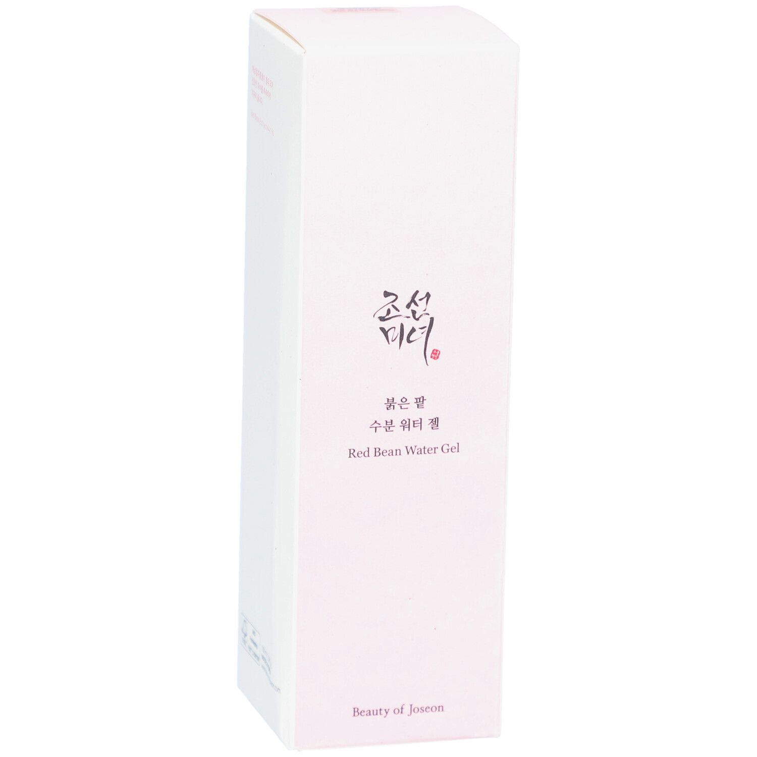 Boîte rose avec nom du produit et marque. Texte en coréen et anglais. Beauty of Joseon.