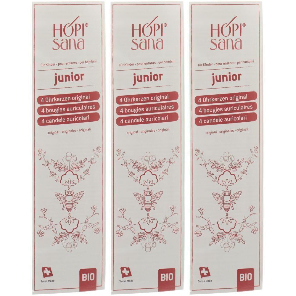 HOPI® Sana Junior Bougies auriculaires bio rouges