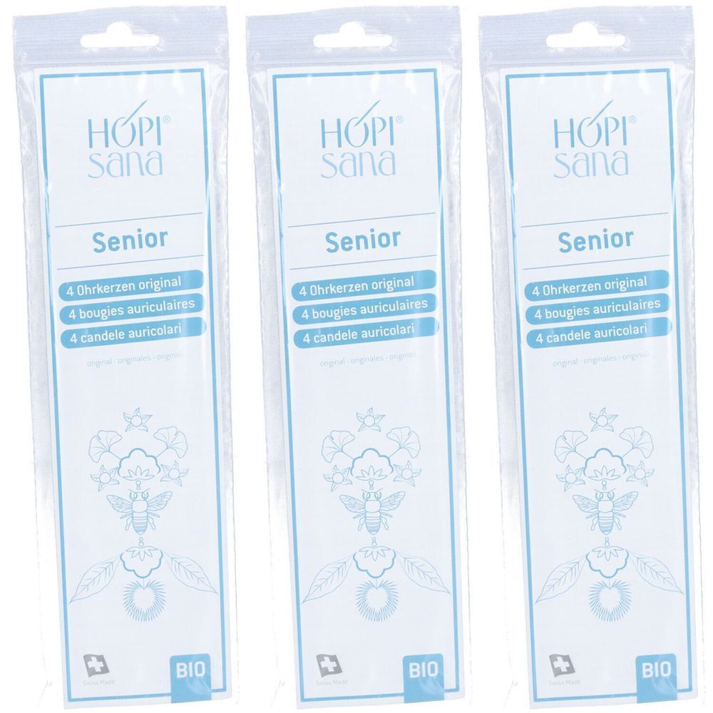 HOPI® Sana Senior 4 blauwe oorkaarsen