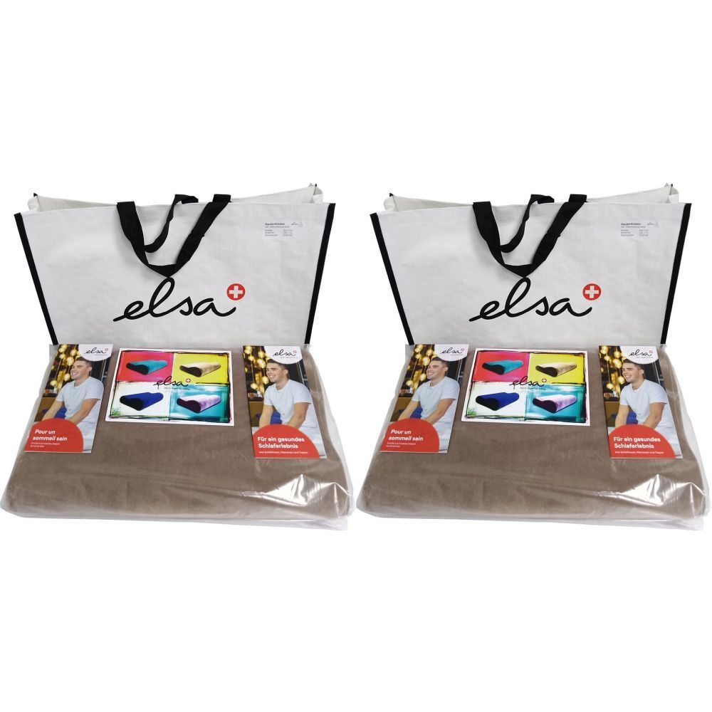 ELSA Coussin pour la nuque 50 x 11 cm Taie velours Sable