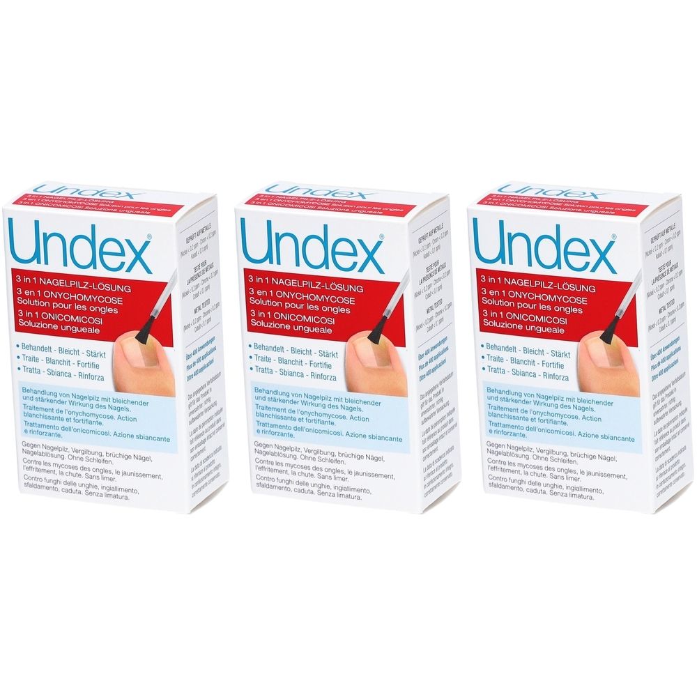 UNDEX 3 en 1 Solution contre les mycoses des ongles