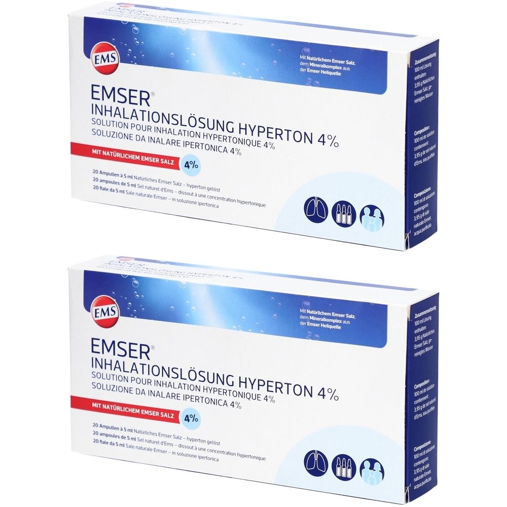 EMSER Inhalationslösung 4 % hyperton 20 Amp 5 ml x2