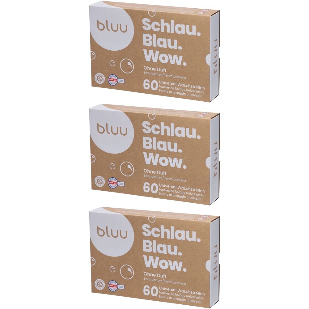 BLUU Feuilles de lavage universelles sans parfum
