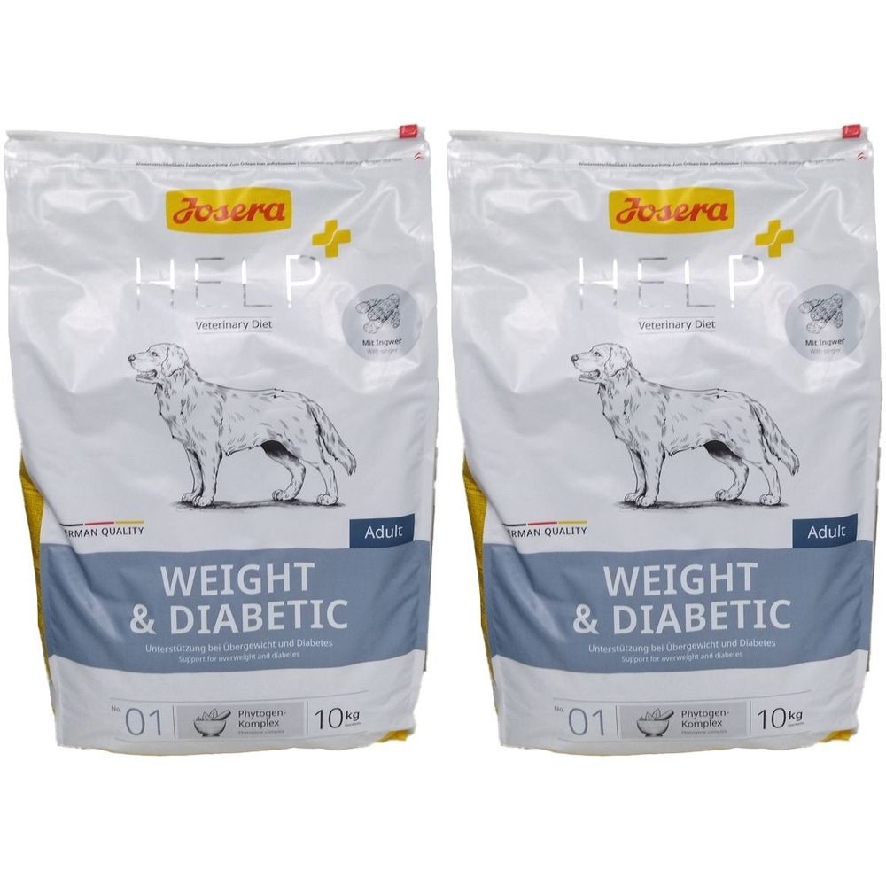JOSERA Help+ Dieetvoeding voor volwassen honden - Gewichtsverlies en diabetes